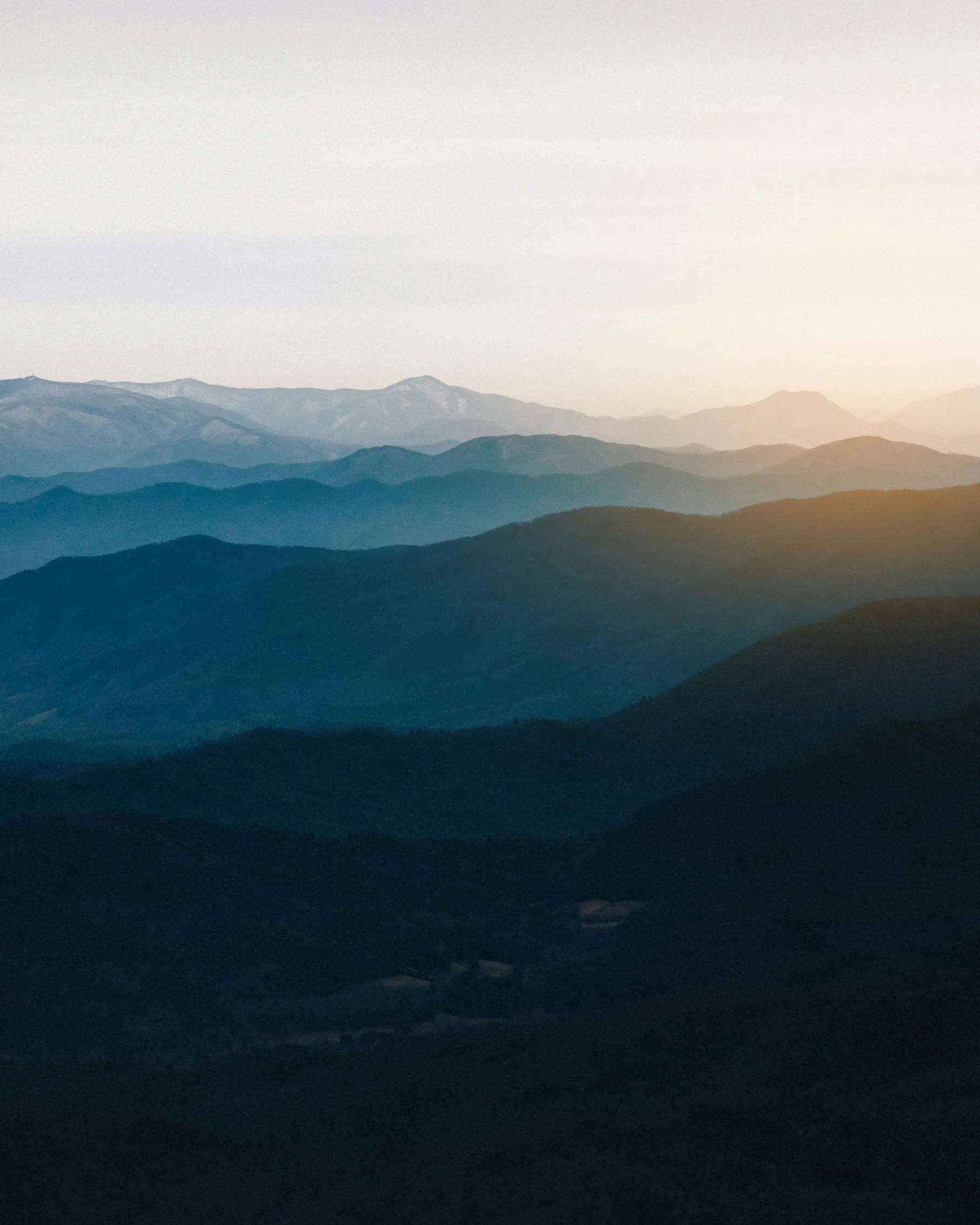 A scenic view of the blue ridge mountains